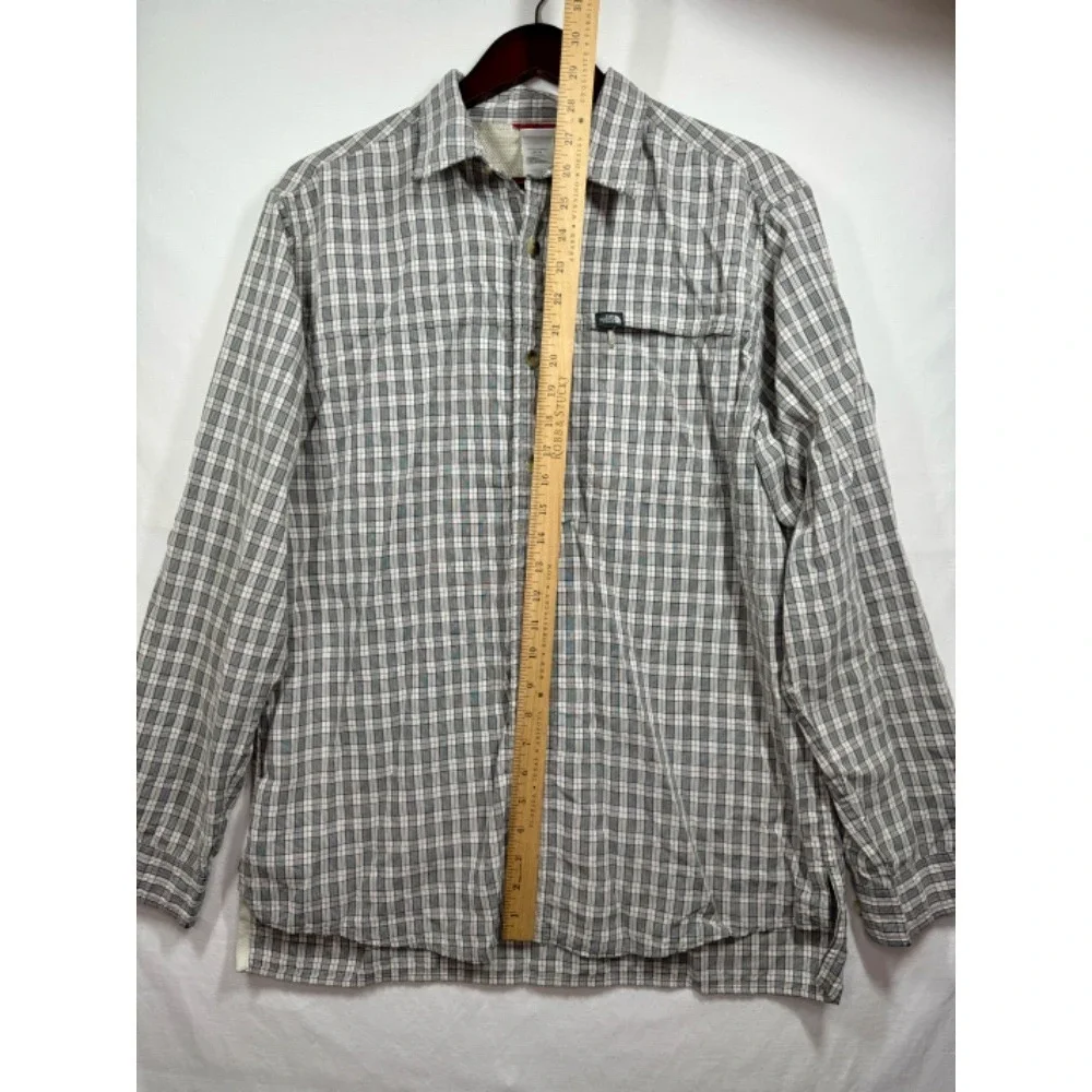 The North Face Plaid Button‎ Up Shirt Long Sleeve Vented Back Size Medium